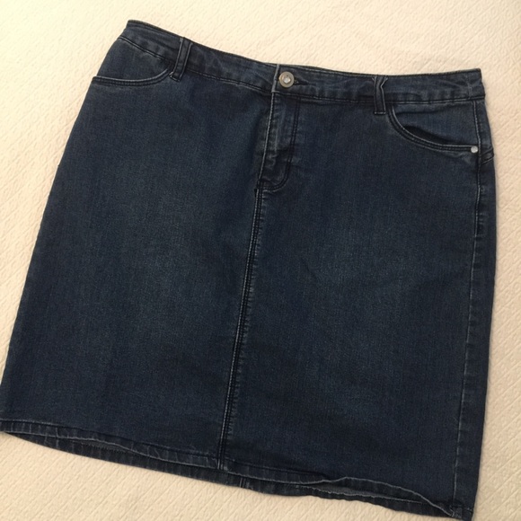CJ Banks Skirts | Cj Banks Denim Skirt 